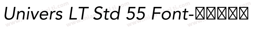 Univers LT Std 55 Font字体转换